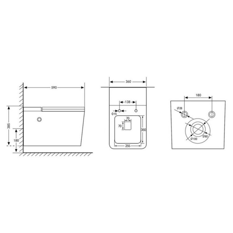 Инсталляция с унитазом Abber Rechteck AC1202P-AC0101P, сиденье микролифт, смыв импульсный, белый, комплект