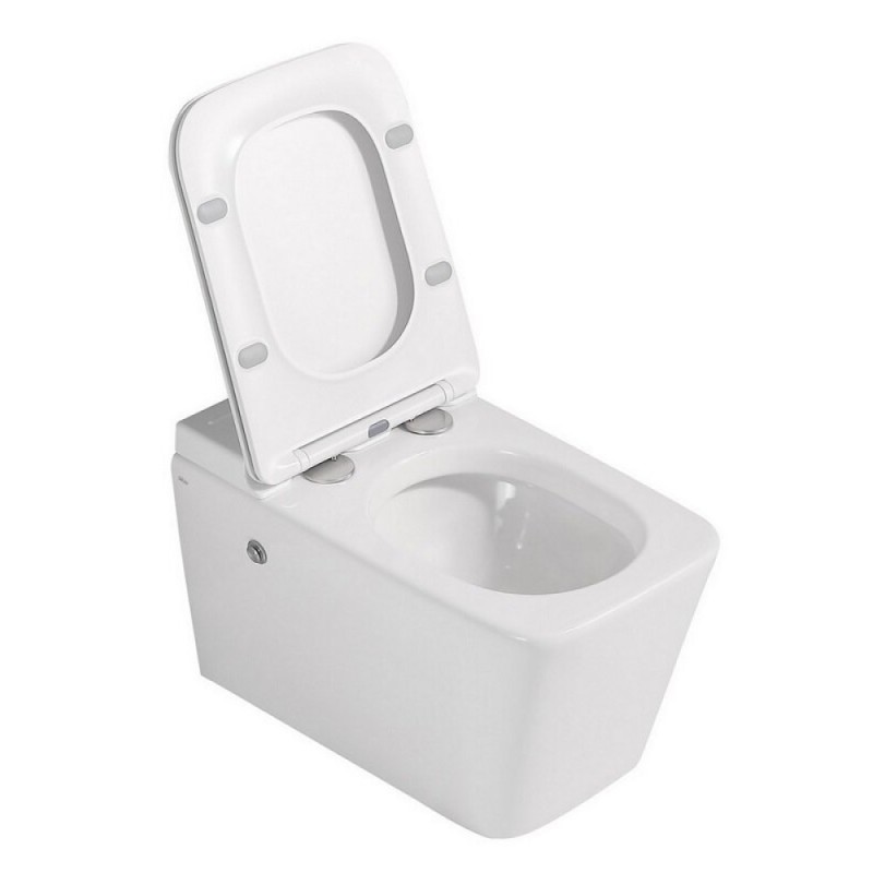 Инсталляция с унитазом Abber Rechteck AC1202P-AC0101P, сиденье микролифт, смыв импульсный, белый, комплект