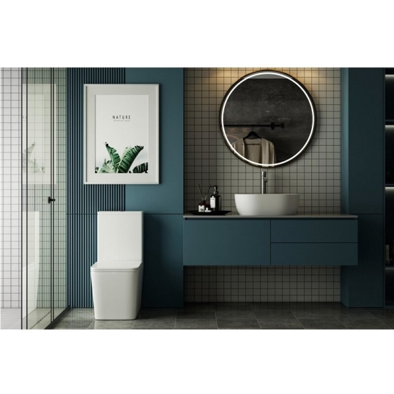 Унитаз-компакт Abber Rechteck AC1210T, безободковый, Торнадо, крышка-сиденье микролифт, белый