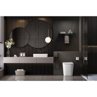 Приставной унитаз Abber Rechteck AC1213P, с импульсным смывом, крышка-сиденье микролифт, белый