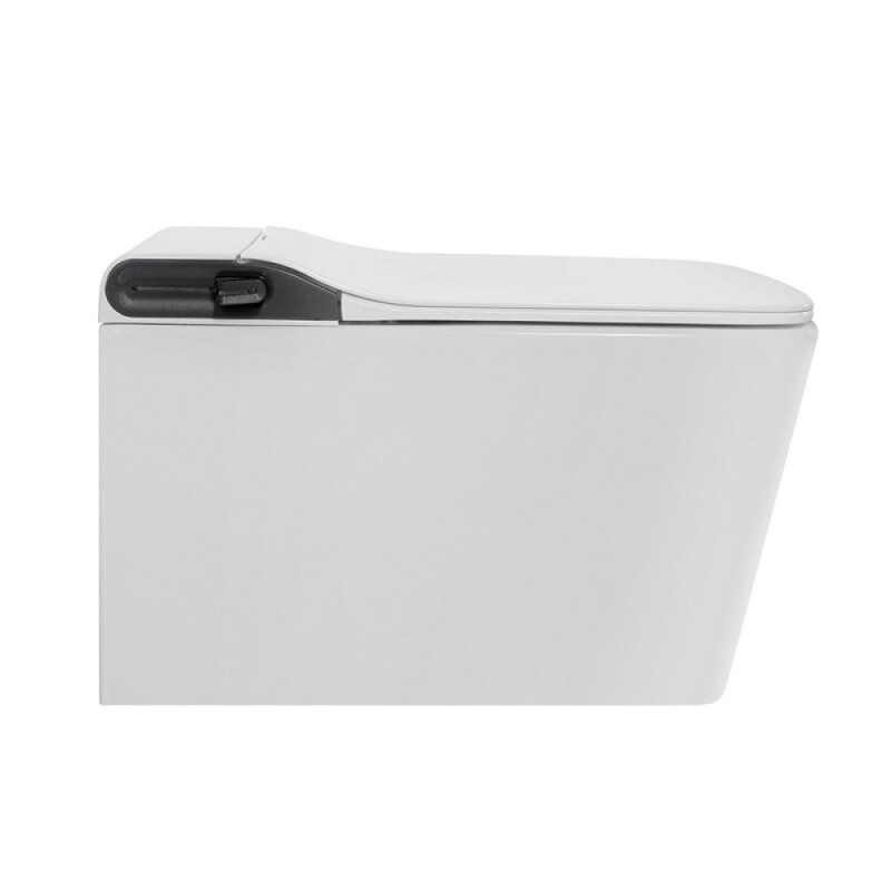 Электронный унитаз с инсталляцией Abber Rechteck AC1215S-AC0101P2, сиденье микролифт, смыв импульсный, белый