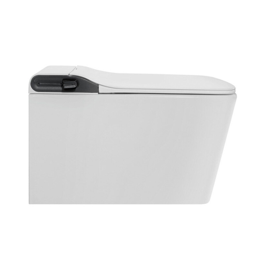 Электронный унитаз с инсталляцией Abber Rechteck AC1215S-AC0101P2, сиденье микролифт, смыв импульсный, белый