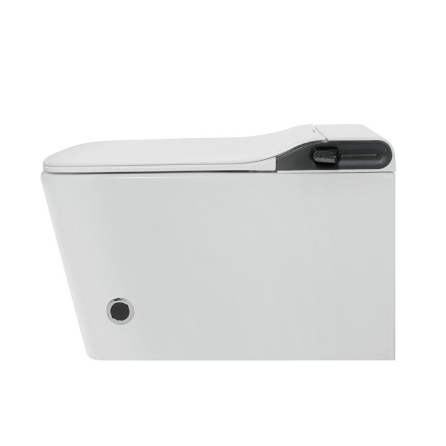 Электронный унитаз с инсталляцией Abber Rechteck AC1215S-AC0101P2, сиденье микролифт, смыв импульсный, белый