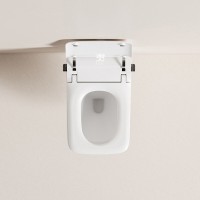 Электронный унитаз с инсталляцией Abber Rechteck AC1215S-AC0101P2, сиденье микролифт, смыв импульсный, белый