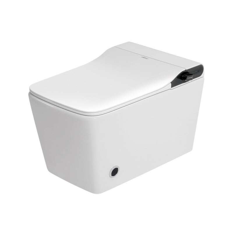 Электронный унитаз с инсталляцией Abber Rechteck AC1215S-AC0101P2, сиденье микролифт, смыв импульсный, белый