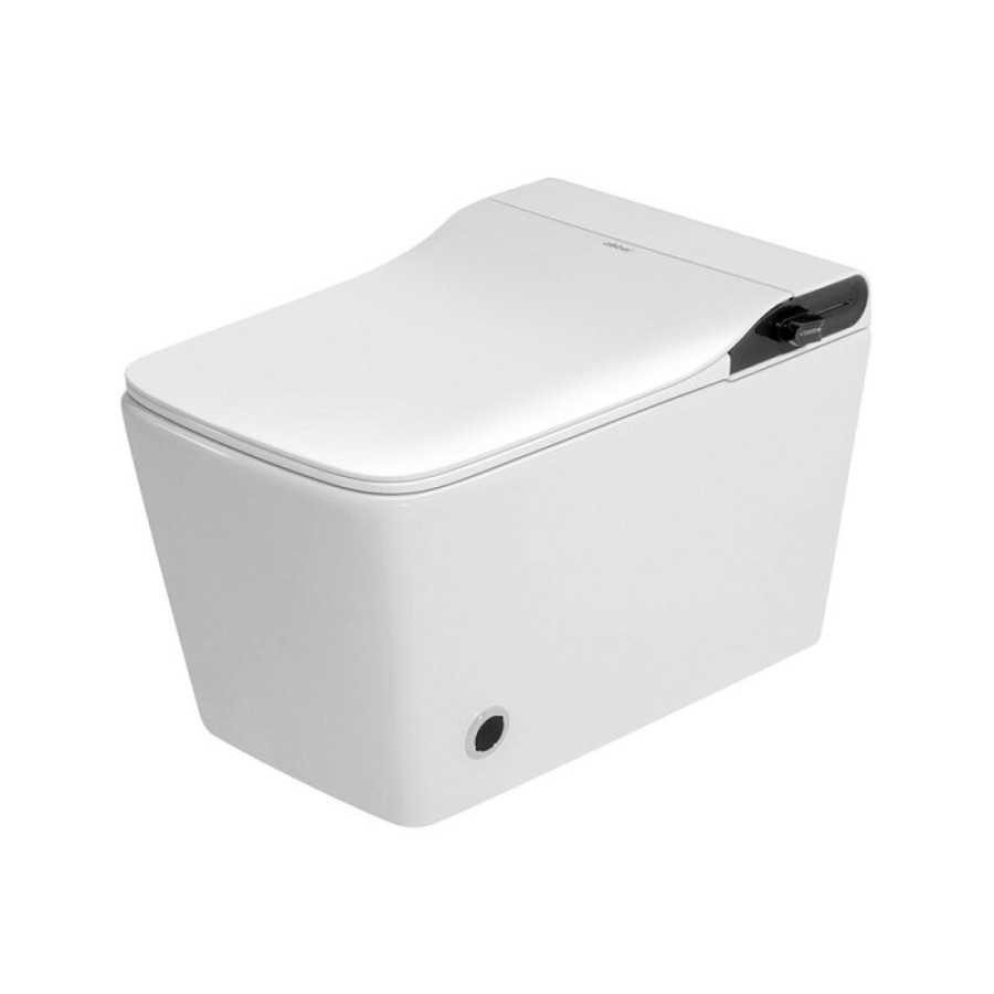 Электронный унитаз с инсталляцией Abber Rechteck AC1215S-AC0101P2, сиденье микролифт, смыв импульсный, белый