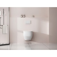 Подвесной унитаз Abber Rechteck AC1218, безободковый, смыв Торнадо, сиденье микролифт, белый