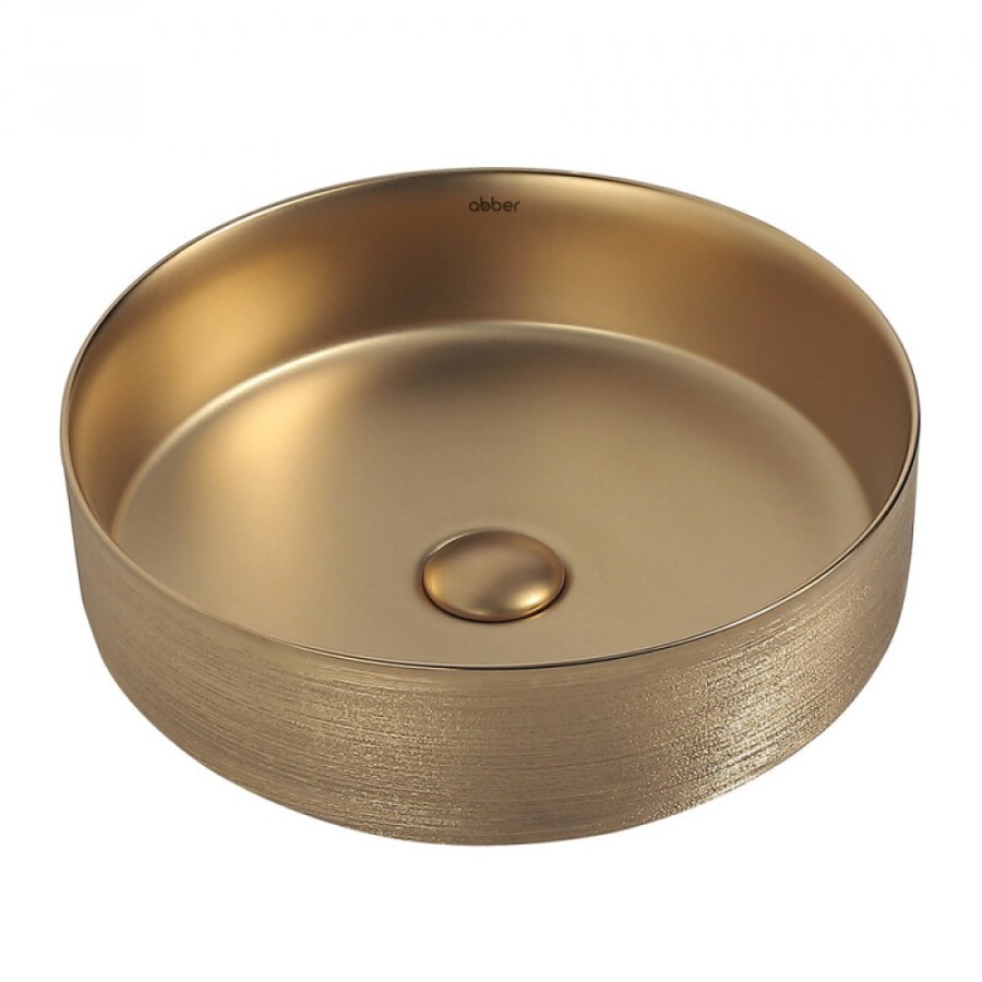 Раковина Abber Bequem AC2109BGM 40 х 40 см, накладная, матовое золото