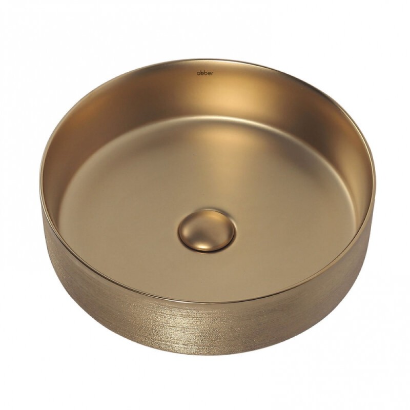 Раковина Abber Bequem AC2109BGM 40 х 40 см, накладная, матовое золото