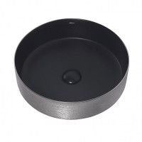 Раковина Abber Bequem AC2109BS 40 х 40 см, накладная, черный матовый, серебро