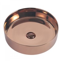 Раковина Abber Bequem AC2109RG 40 х 40 см, накладная, розовое золото