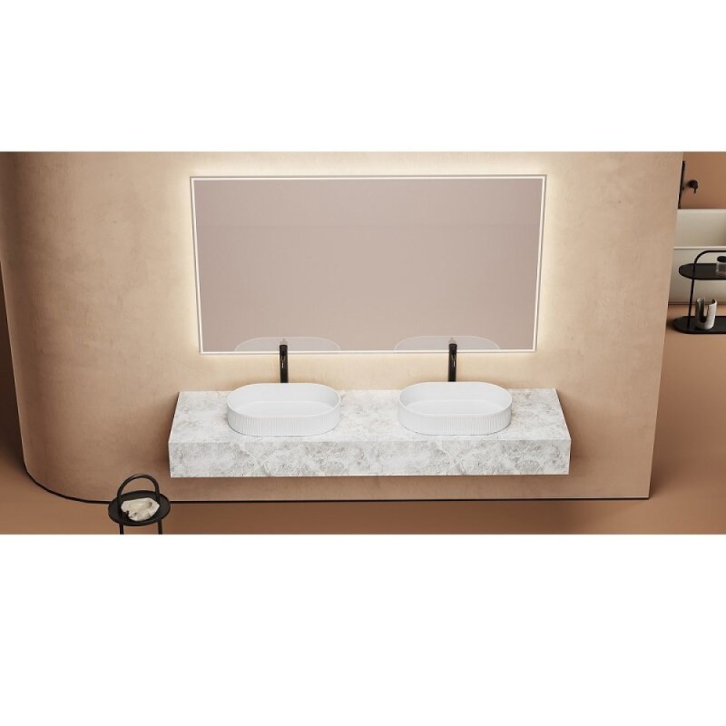 Раковина Abber Bequem AC2116, 57.5 x 36 см, накладная, цвет белый