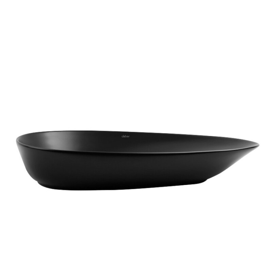 Раковина Abber Bequem AC2117MB, 59 см, фаянс, цвет черный матовый