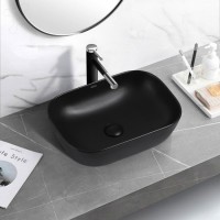 Раковина Abber Rechteck AC2200MB, накладная, 46 х 32.5 х 13.5 см, черная матовая