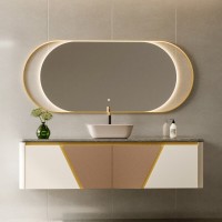 Раковина Abber Rechteck AC2200MBE, 46 см, фарфор, накладная, светло-бежевая матовая