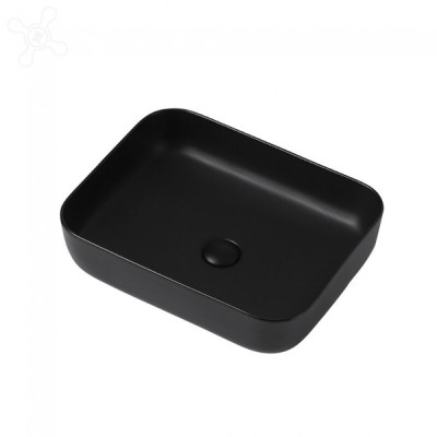 Раковина Abber Rechteck AC2202MB, накладная, 50 х 39 х 14 см, черная матовая
