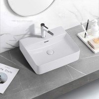 Раковина Abber Rechteck AC2203, накладная, 50 х 42 х 13 см, белая