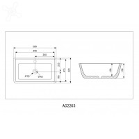 Раковина Abber Rechteck AC2203MB, накладная, 50 х 42 х 13 см, черная матовая