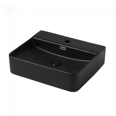 Раковина Abber Rechteck AC2203MB, накладная, 50 х 42 х 13 см, черная матовая