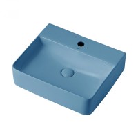 Раковина Abber Rechteck AC2203MSB, 50 х 40 см, накладная, синяя матовая