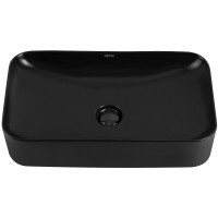 Раковина Abber Rechteck AC2204MB, 60,5 х 35 см, накладная, цвет черный матовый
