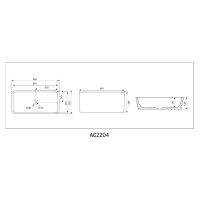 Раковина Abber Rechteck AC2204MW, 60.5 см, фаянс, цвет белый матовый