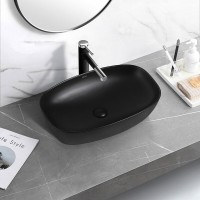 Раковина Abber Rechteck AC2206MB, накладная, 60.5 х 39 х 14 см, черная матовая
