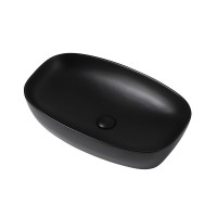 Раковина Abber Rechteck AC2206MB, накладная, 60.5 х 39 х 14 см, черная матовая