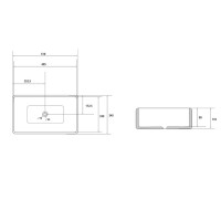 Раковина Abber Rechteck AC2207, 51 х 34.5 х 11 см, накладная, белая