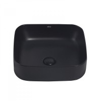 Раковина Abber Rechteck AC2211MB 38 х 38 см, накладная, черная матовая