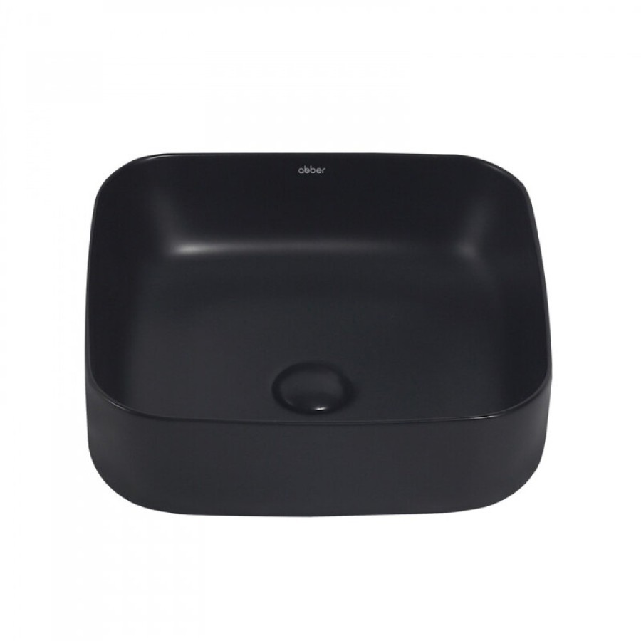 Раковина Abber Rechteck AC2211MB 38 х 38 см, накладная, черная матовая