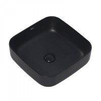 Раковина Abber Rechteck AC2211MB 38 х 38 см, накладная, черная матовая
