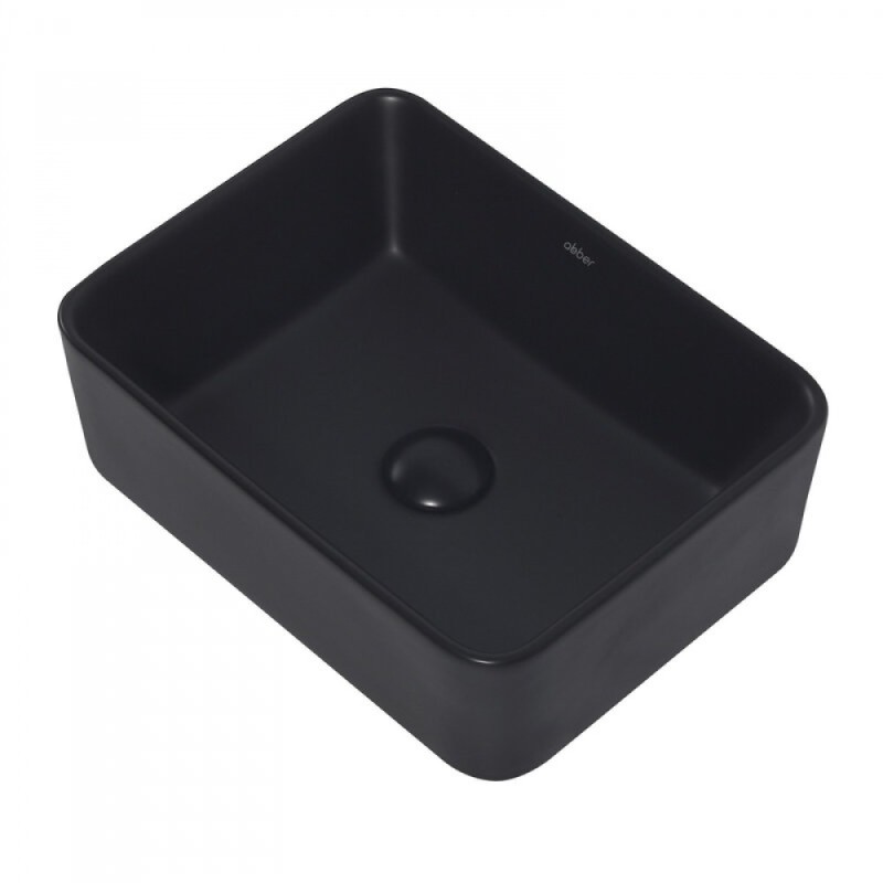 Раковина Abber Rechteck AC2213MB 40 х 30 см, накладная, черная матовая