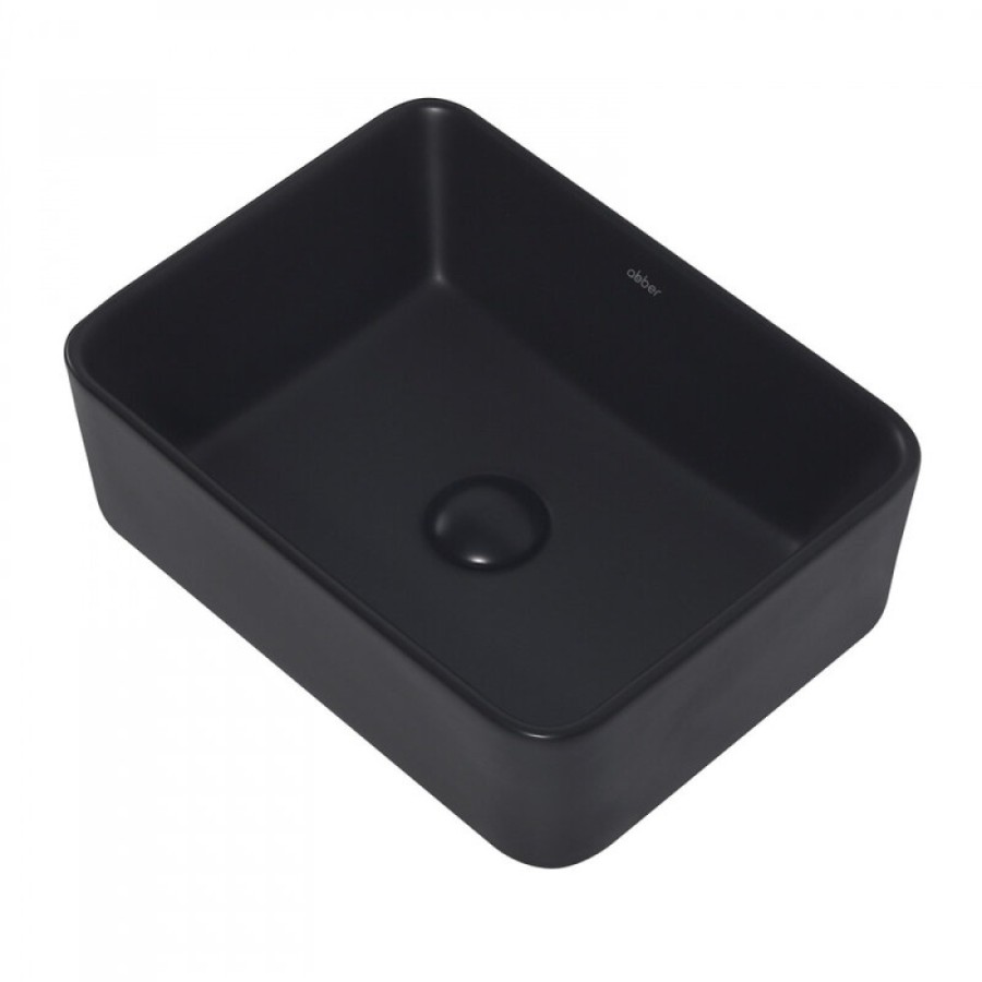 Раковина Abber Rechteck AC2213MB 40 х 30 см, накладная, черная матовая