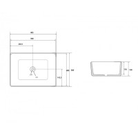 Раковина Abber Rechteck AC2213MMG 40 х 30 см, накладная, золото матовое