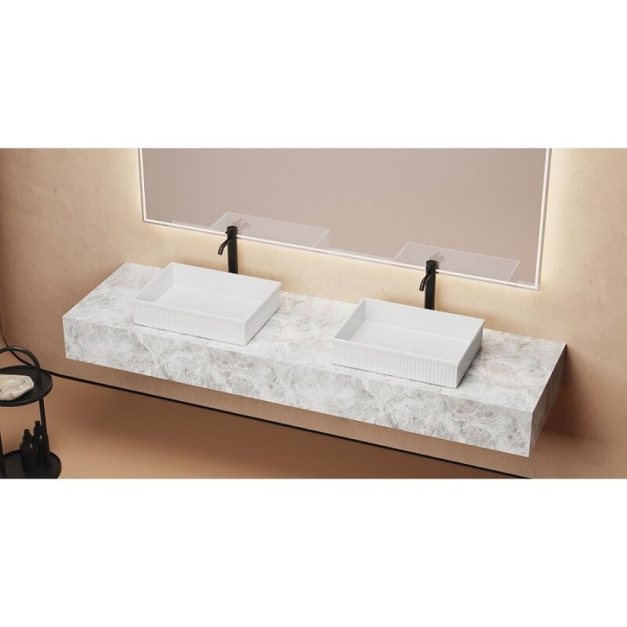 Раковина Abber Rechteck AC2216, 51 х 37 см, накладная, цвет белый