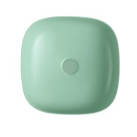 Раковина Abber Rechteck AC2217MBG, 42 х 42 см, фарфор, накладная, зеленая матовая