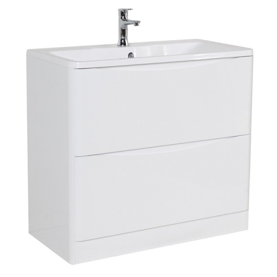 Тумба под раковину BelBagno Acqua-1000 ACQUA-1000-2C-PIA-BL, 100 см, цвет Bianco Lucido