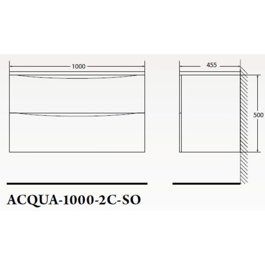 Тумба под раковину BelBagno Acqua-1000 ACQUA-1000-2C-SO-Bl искусственный камень, цвет белый