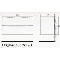 Тумба под раковину BelBagno Acqua-1000 ACQUA-1000-2C-SO-RNG искусственный камень, цвет коричневый