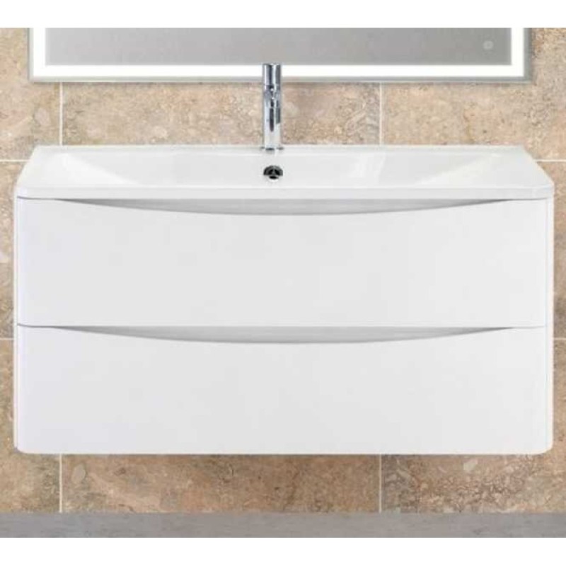 Тумба под раковину BelBagno Acqua ACQUA-1200-2C-SO-BL 120 см, подвесная, цвет белый глянцевый (bianco lucido)
