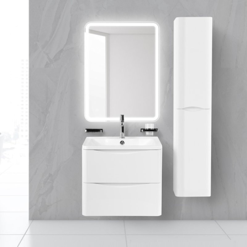 Тумба под раковину Belbagno Acqua 60 cм подвесная, Bianco Lucido, ACQUA-600-2C-SO-BL