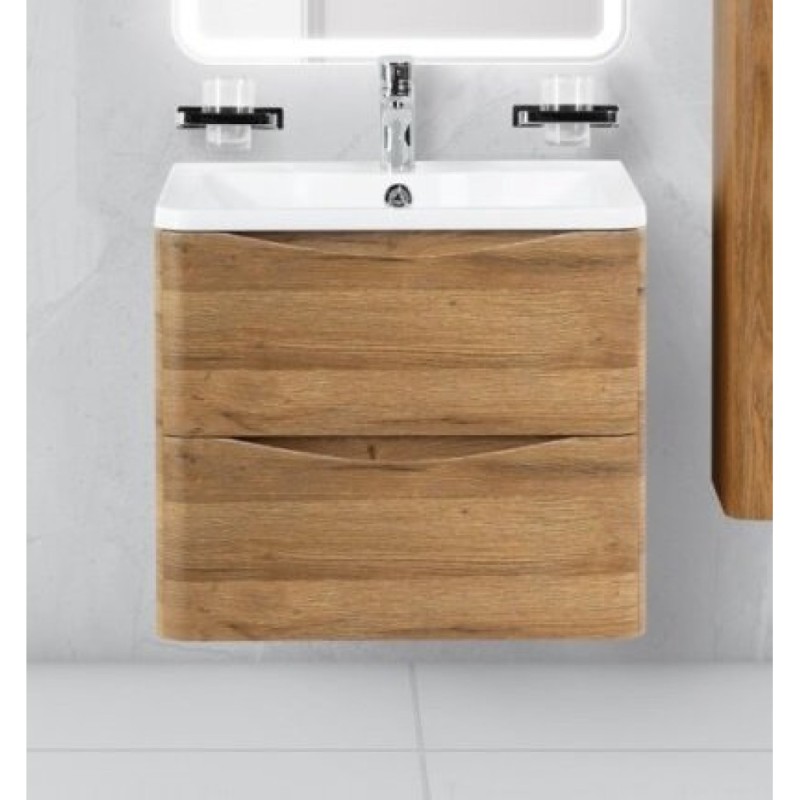 Тумба под раковину Belbagno Acqua 60 cм подвесная, Rovere Rustico, ACQUA-600-2C-SO-RR