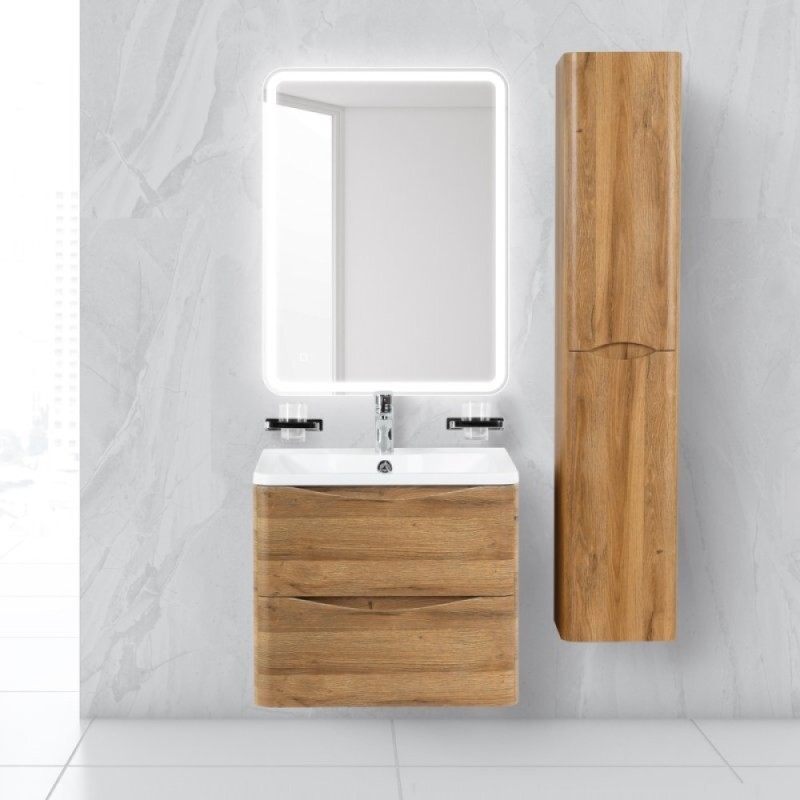Тумба под раковину Belbagno Acqua 60 cм подвесная, Rovere Rustico, ACQUA-600-2C-SO-RR