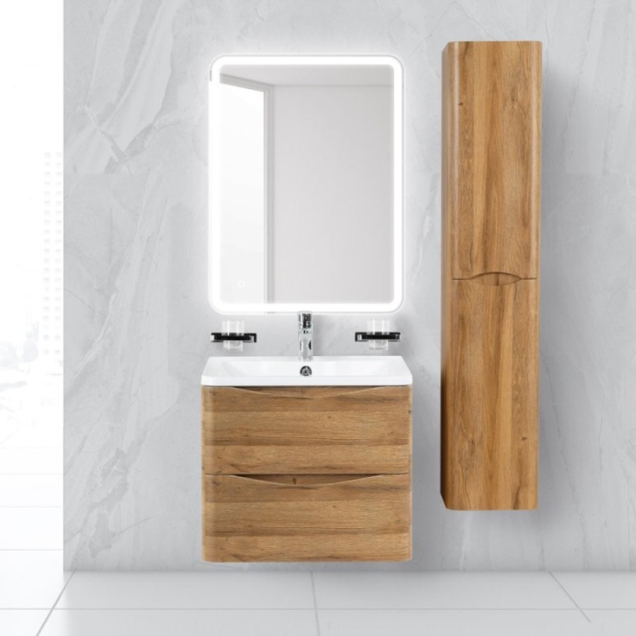 Тумба под раковину Belbagno Acqua 60 cм подвесная, Rovere Rustico, ACQUA-600-2C-SO-RR
