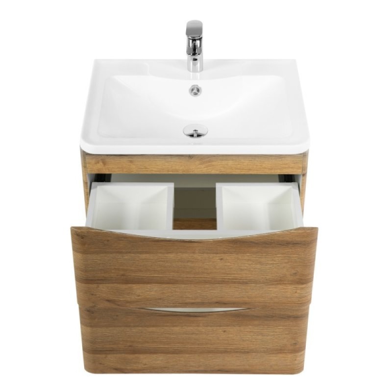 Тумба под раковину Belbagno Acqua 60 cм подвесная, Rovere Rustico, ACQUA-600-2C-SO-RR