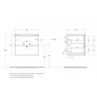 Тумба под раковину Belbagno Acqua 60 cм подвесная, Rovere Rustico, ACQUA-600-2C-SO-RR