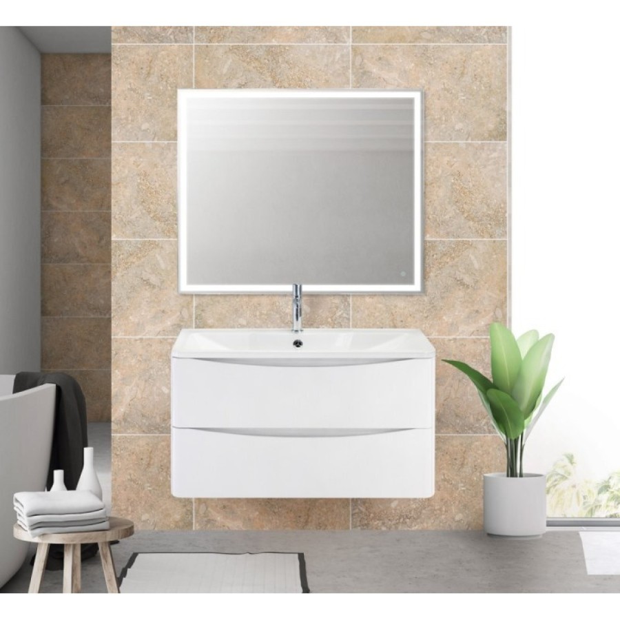 Тумба под раковину BelBagno Acqua-800 ACQUA-800-2C-SO-BL искусственный камень, цвет белый