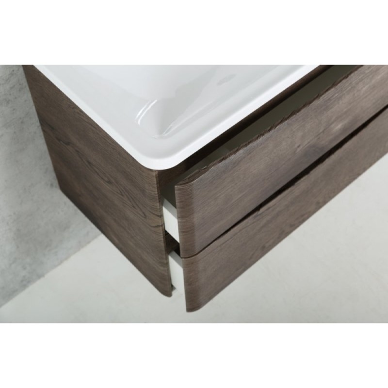 Тумба под раковину BelBagno Acqua-800, 80 см, коричневая, Rovere Nature Grigio, ACQUA-800-2C-SO-RNG
