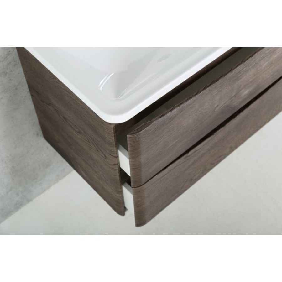 Тумба под раковину BelBagno Acqua-800, 80 см, коричневая, Rovere Nature Grigio, ACQUA-800-2C-SO-RNG